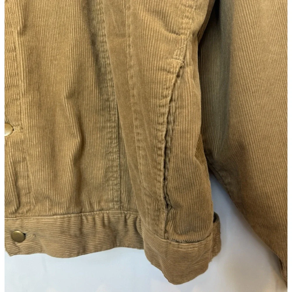 Vintage Chore Barn Coat Mens 2XL Corduroy Sherpa Marlboro Fleece Trucker‎ Jacket
